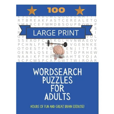 100 Large Print Word Search Puzzles For Adults: Hours of fun and great brain exercise!