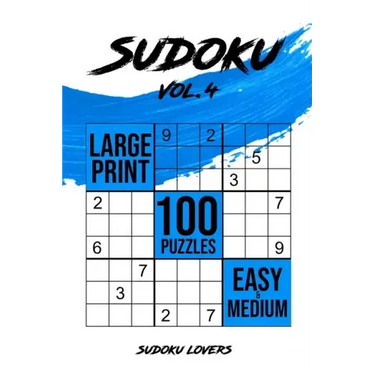 Sudoku Large Print: 100 Easy and Medium Puzzles