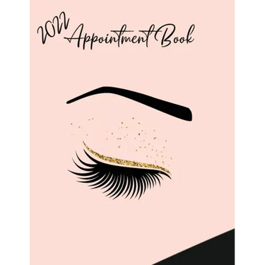 2022 Appointment Diary - Eyelash Day Planner Book with Times (in 15 Minute Increments)