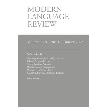 Modern Language Review (118: 1) January 2023