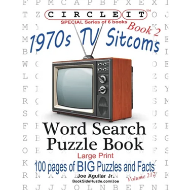 Circle It, 1970s Sitcoms Facts, Book 2, Word Search, Puzzle Book