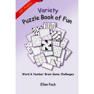 Variety Puzzle Book of Fun: Word and Number Brain Game Challenges