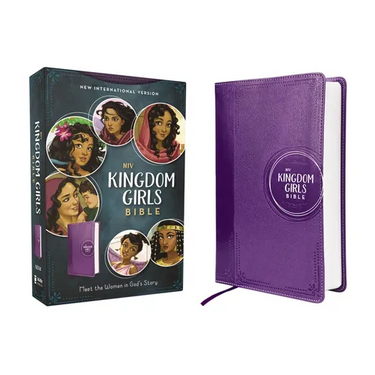 Niv, Kingdom Girls Bible, Full Color, Leathersoft, Purple, Comfort Print: Meet the Women in God's Story (Best Gift for Girls Ages 8-12 to Build Faith,
