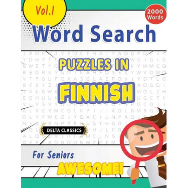 Word Search Puzzles in Finnish for Seniors - Awesome! Vol.1 - Delta Classics