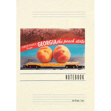 Vintage Lined Notebook Greetings from the Peach State
