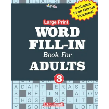 Large Print WORD FILL-IN Book For ADULTS; Vol.3