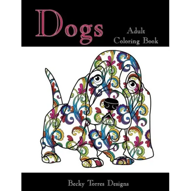 Dogs Adult Coloring Book
