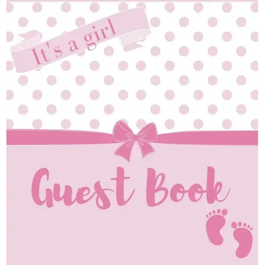It's a girl, baby shower guest book (Hardback)