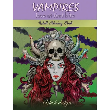 Vampires, Love at First Bite: Adult coloring book