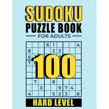 Sudoku: Sudoku Puzzle books for adults Hard level: 100 Hard Sudoku Puzzles with Solutions train your brain puzzle book suduko