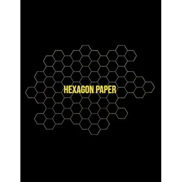 Hexagon Paper: Honeycomb Hex Paper For Organic Chemistry Drawing Gamer Map Board Video Game - Create Mosaics Tile Quilt Design - Gold