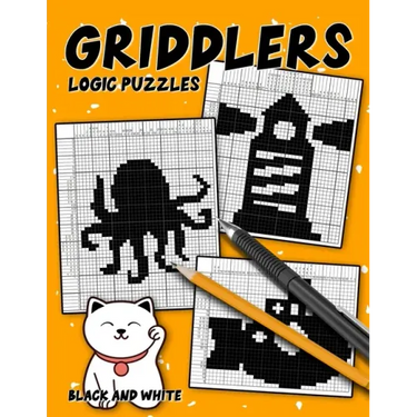 Griddlers Logic Puzzles Black and White: Nonogram Puzzle Book for Adults, Hanjie Picross Book, Gift for Brain Teaser Lovers