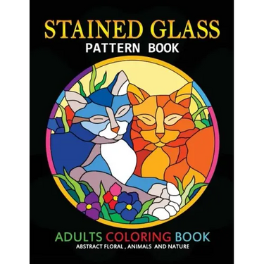 Adults Coloring Book: Stained Glass Pattern Book