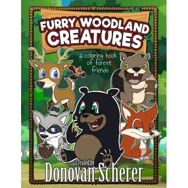 Furry Woodland Creatures: A Coloring Book of Forest Friends