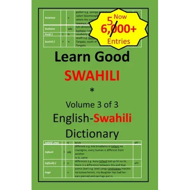 Learn Good Swahili: Volume 3 of 3: English-Swahili Dictionary with built-in mini-Thesaurus