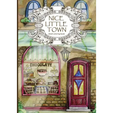Adult Coloring Book: Nice Little Town