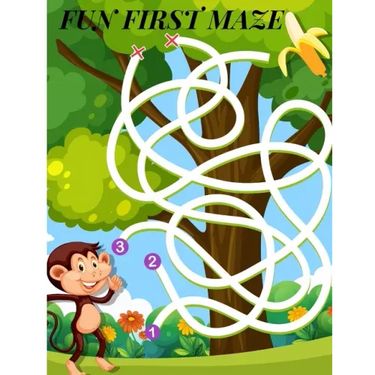 Fun First Maze: Mazes Book For Kids 4-8 year, Facts And Information