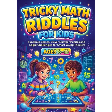 Tricky Math Riddles for Kids ages 8-12: Fun Brain Games, Clever Number Puzzles and Logic Challenges for Smart Young Thinkers, Engaging Mental Exercise