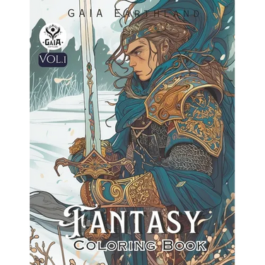 Fantasy Coloring Book: GAIA Earthland. Art activity book that perfect for adults and teens who love Fantasy! It features 40 high-quality illu