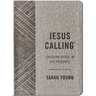 Jesus Calling, Textured Gray Leathersoft, with Full Scriptures: Enjoying Peace in His Presence (a 365-Day Devotional) - The Perfect Father's Day Gift