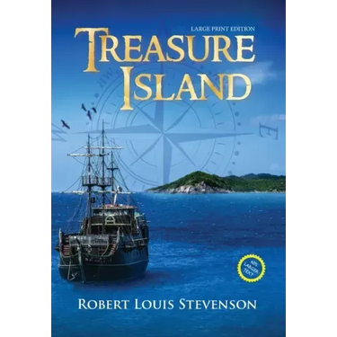 Treasure Island (Annotated, Large Print)