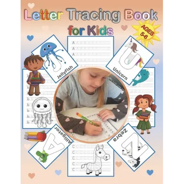Letter Tracing Book for Kids Ages 5-6: Alphabet Handwriting Practice Workbook with Cute Animals