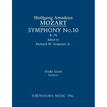Symphony No.10, K.74: Study score