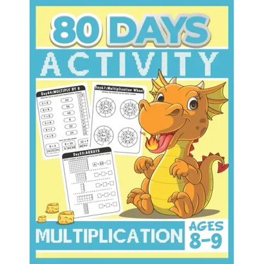 80 Days Activity Multiplication for Kids Ages 8-9: Funny Learning Math Workbook Grade 3, 3rd Grade Math, Multiplication Within 100