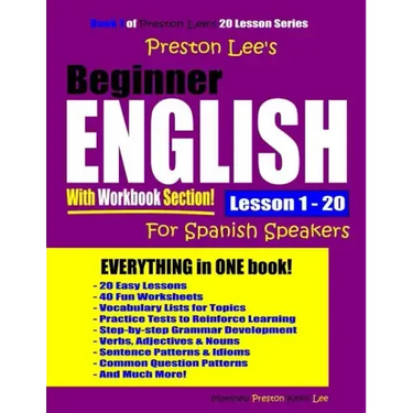 Preston Lee's Beginner English With Workbook Section Lesson 1 - 20 For Spanish Speakers