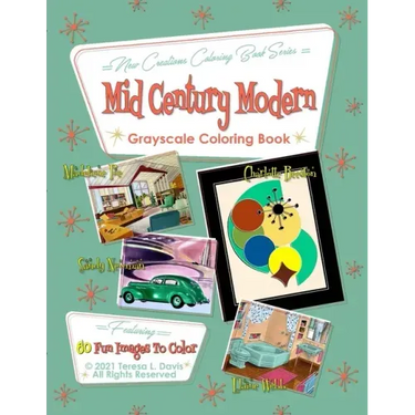 New Creations Coloring Book Series: Mid-Century Modern