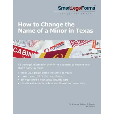 How to Change the Name of a Minor in Texas: All of the forms and instructions you need to change the name of a minor in Texas.