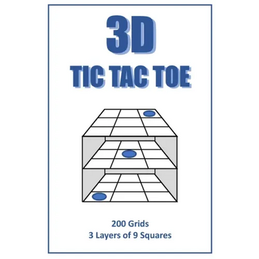 3D Tic Tac Toe Puzzle Book: A book full of 3 layer 3D tic tac toe frames for you to enjoy. Handy 6'x9' size means you can play at home or on the r