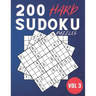 200 Hard Sudoku Puzzles.: Challenging Sudoku Book For Adults ( Volume 3 )