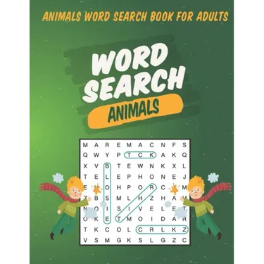Animals Word Search Book For Adults: Large Print Puzzle For Adults & Seniors