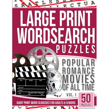 Large Print Wordsearches Puzzles Popular Romance Movies of All Time v.1: Giant Print Word Searches for Adults & Seniors