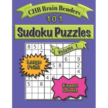 101 Sudoku Puzzles Volume 1 Large Print Expert Level: Easy to See, Difficult Challenge with Solutions