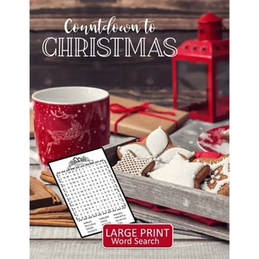 Countdown to Christmas Large Print Word Search: 52 Puzzles with Christmas, Advent, and Holiday Themed Word Search Book with Large Print for Teens, Adu