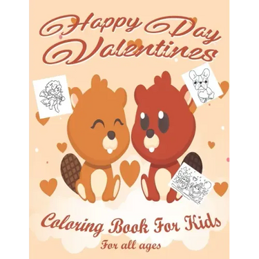 Valentine's Day Coloring Book for Kids: Lovely animals coloring books