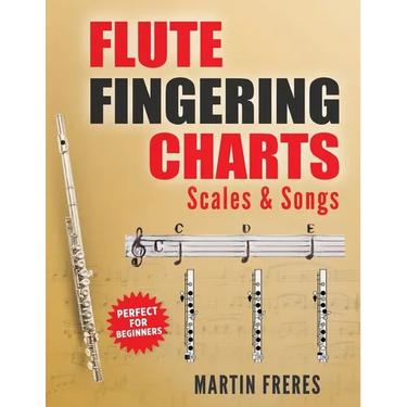 Flute Fingering Charts, Scales & Songs: A Complete Beginner's Reference for playing the Flute