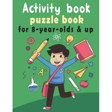 puzzle book for 8-year-olds & up: Activity Book for kids, Over 100 Mixed Brain Games for kids - Word search, Sudoku, Word Scramble, Tic tac toe and Co