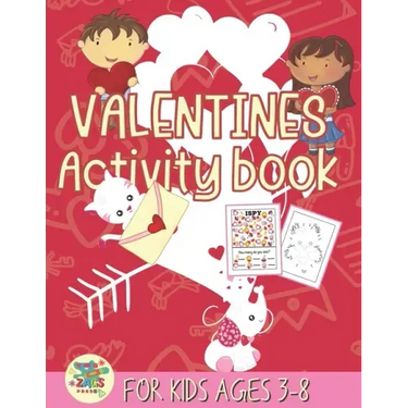valentines activity book for kids ages 3-8: happy valentines day activity gift for kids ages 3 and up.