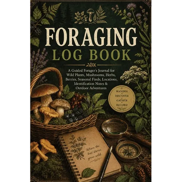 Foraging Log Book: A Guided Forager's Journal for Wild Plants, Mushrooms, Herbs, Berries, Seasonal Finds, Locations, Identification Notes & Outdoor Ad