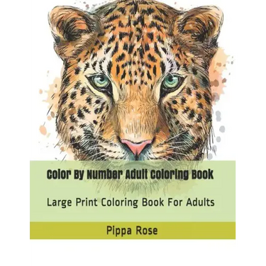 Color By Number Adult Coloring Book: Large Print Coloring Book For Adults