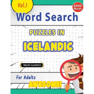 Word Search Puzzles in Icelandic for Adults - Awesome! Vol.1 - Delta Classics