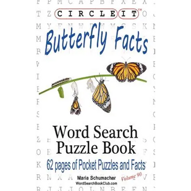 Circle It, Butterfly Facts, Word Search, Puzzle Book