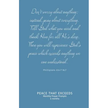 Peace That Exceeds: Monthly Prayer Prompts - Flourish