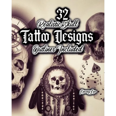 32 Realistic Skull Tattoo Designs: Outlines Included