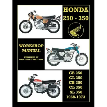 Honda Cb250, Cl250, Cb350, Cl350 & SL 350 1968 to 1973 Workshop Manual