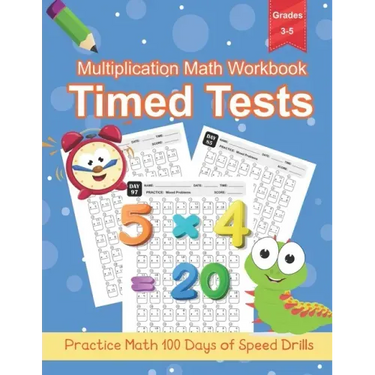 Multiplication Math Workbook Grade 3-5: 100 Practice Pages for Multiplication Math Problems, One Page A Day Workbook 0-12 Digits