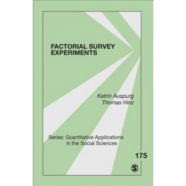 Factorial Survey Experiments